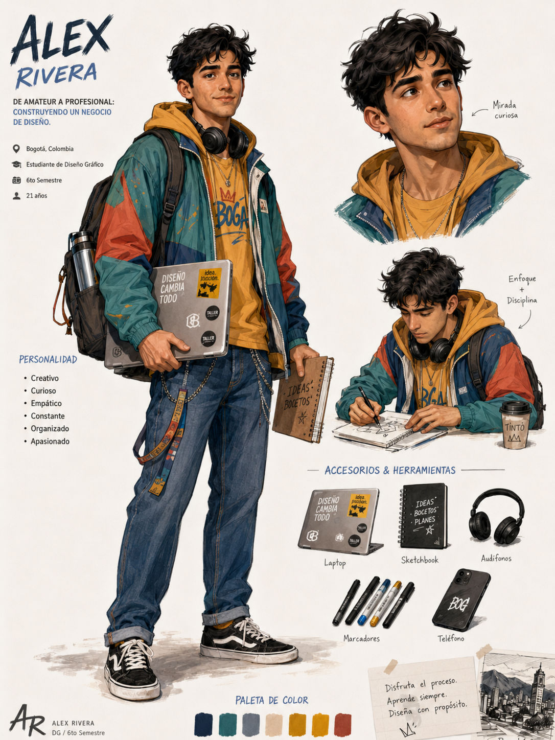 Alex, personaje de Business Maker Costos