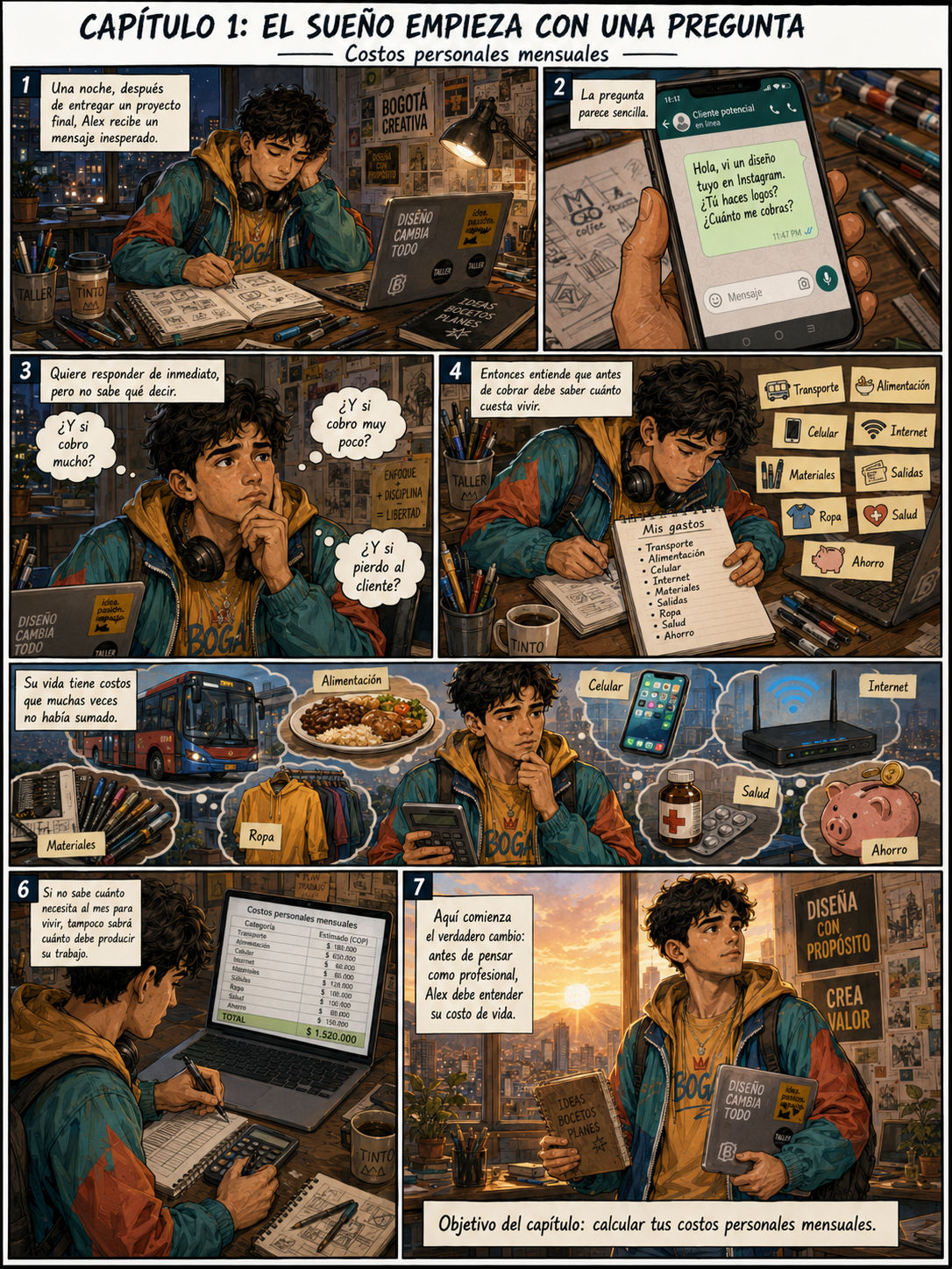 Cómic del capítulo 1 de Alex