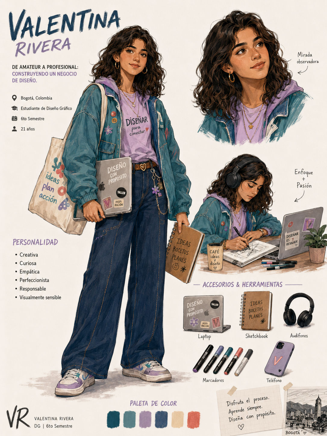 Valentina, personaje de Business Maker Costos